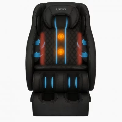 Масажне крісло ZENET ZET-1288. Крісло для масажу чорне
