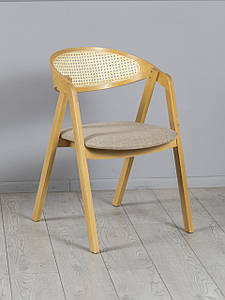 Стілець Гуру Cane дуб / тканина беж Malmo 08 ТМ Prestol