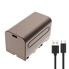 Aкумулятор KingMa для Sony NP-F750/F770 з роз'ємом TYPE-C + кабель, 5200 мА·год
