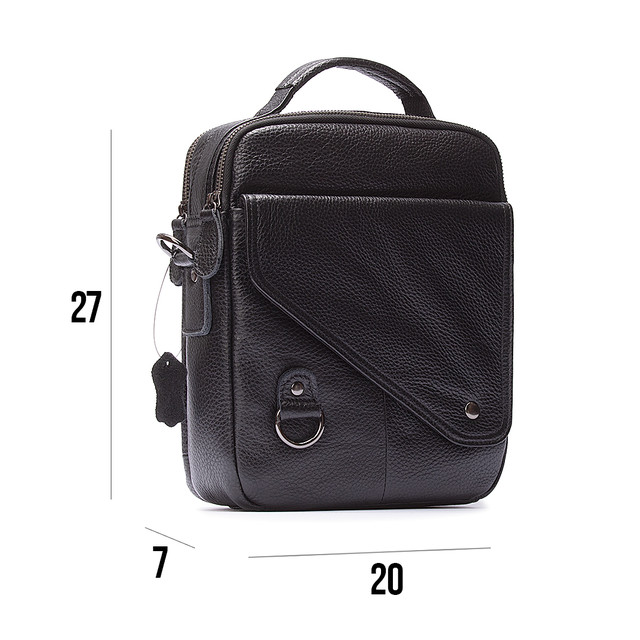 Сумка шкіряна чоловіча чорна арт.00281 Сумка шкіряна чоловіча чорна арт.00281