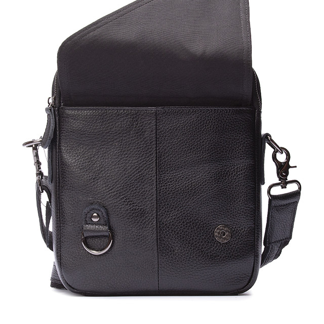 Сумка шкіряна чоловіча чорна арт.00281 Сумка шкіряна чоловіча чорна арт.00281