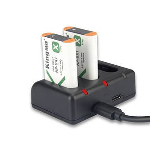 Зарядний пристрій KingMa USB для 3 акумуляторів Sony NP-BX1, фото 2