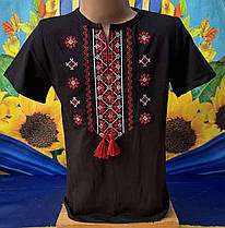 Опт Футболка-вишиванка короткий рукав для дівчинок, р. 122-146, орнамент