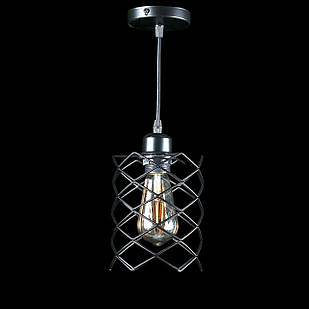 Люстра сучасна підвісна на 1 лампу E27 колір каркаса чорний VL-L711/1 BLK