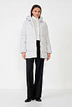 Подовжений пуховик жіночий Baon B0023564-202 сірий M, фото 2