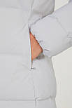 Подовжений пуховик жіночий Baon B0023564-202 сірий M, фото 6