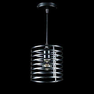Люстра сучасна підвісна на 1 лампу E27 колір каркаса чорний VL-L710/1 BLK