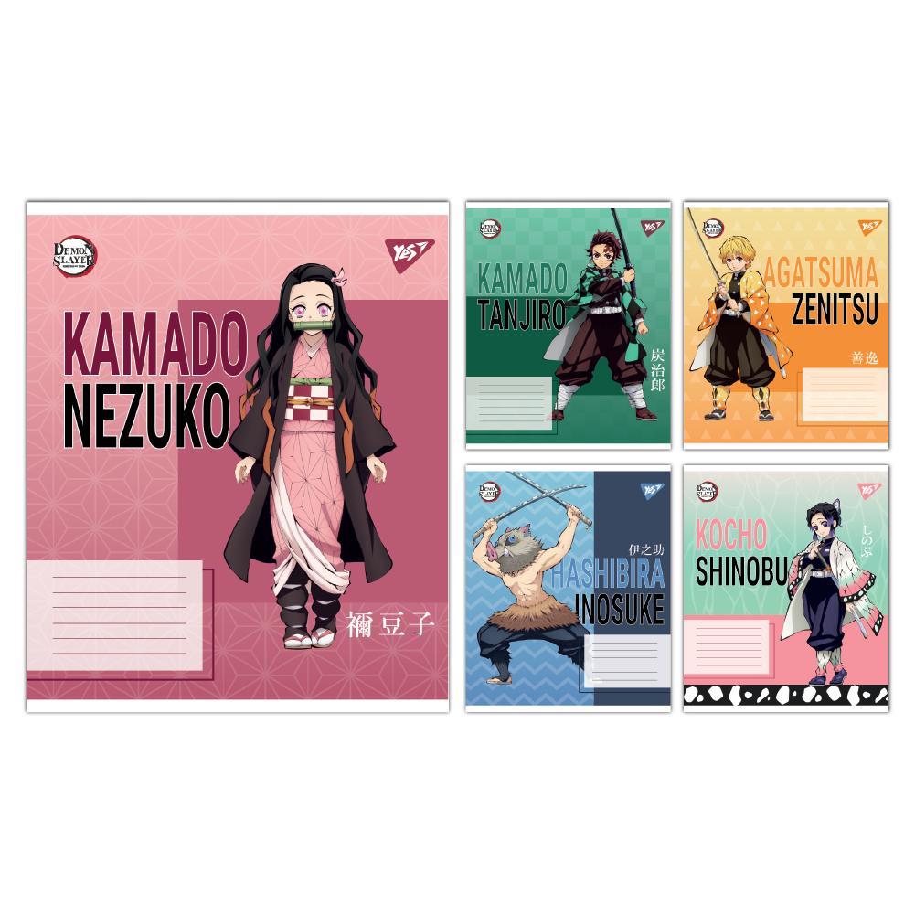 Зошит учнівський загальний Yes Demon slayer Heroes А5 36 аркушів клітинка