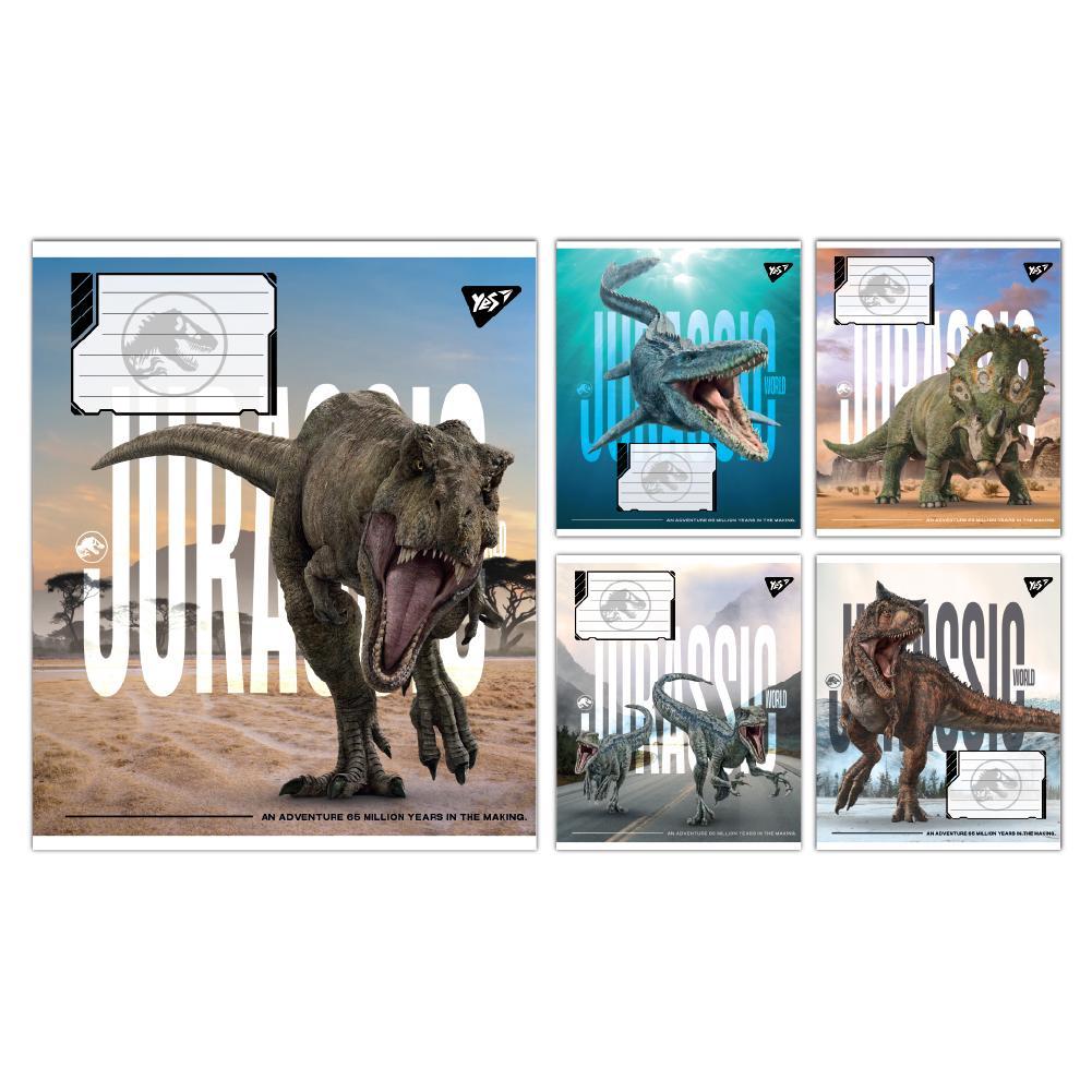 Зошит учнівський загальний Yes JURASSIC WORLD ALIVE А5 36 аркушів лінія