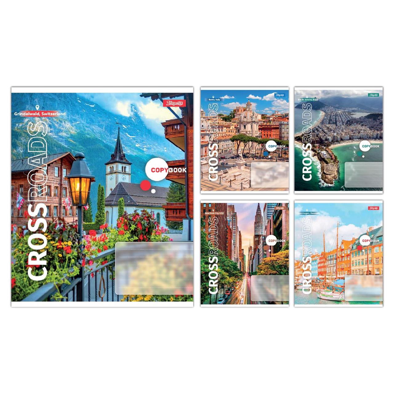 Зошит учнівський загальний 1 Вересня Crossroads А5 36 аркушів клітинка