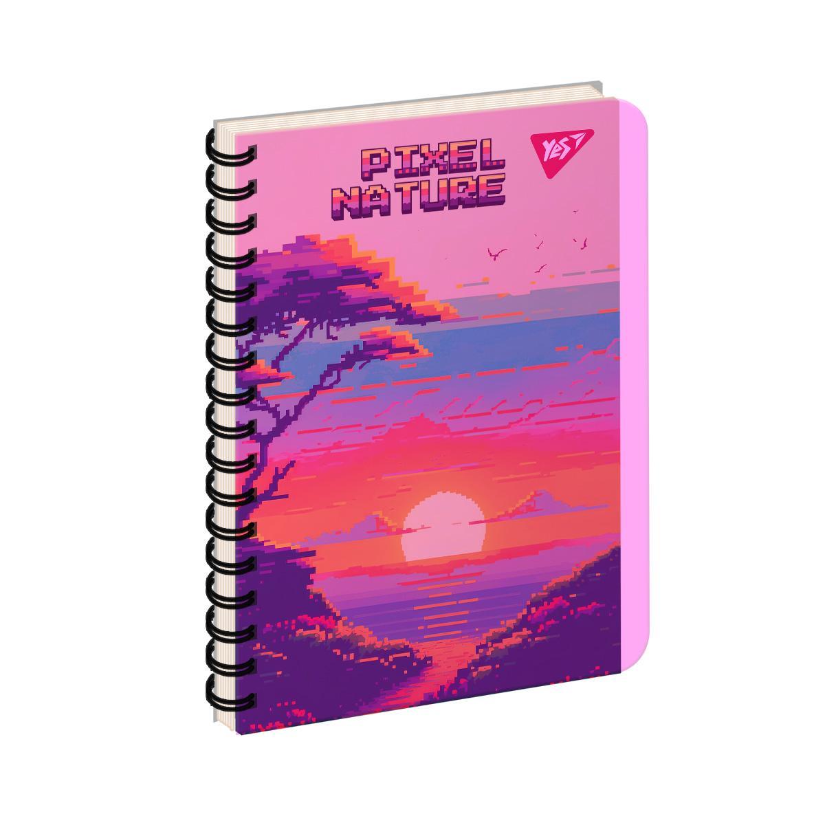 Зошит для записів YES Pixel nature В6 144 аркуша пластикова обкладинка