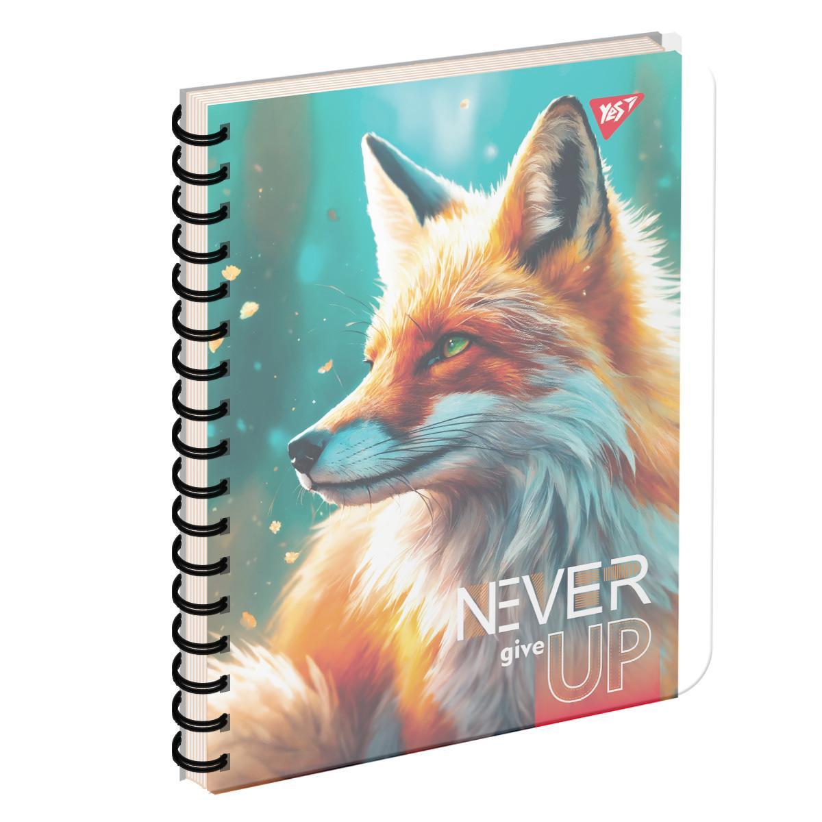 Зошит для записів YES Never give up А5 144 аркуша пластикова обкладинка