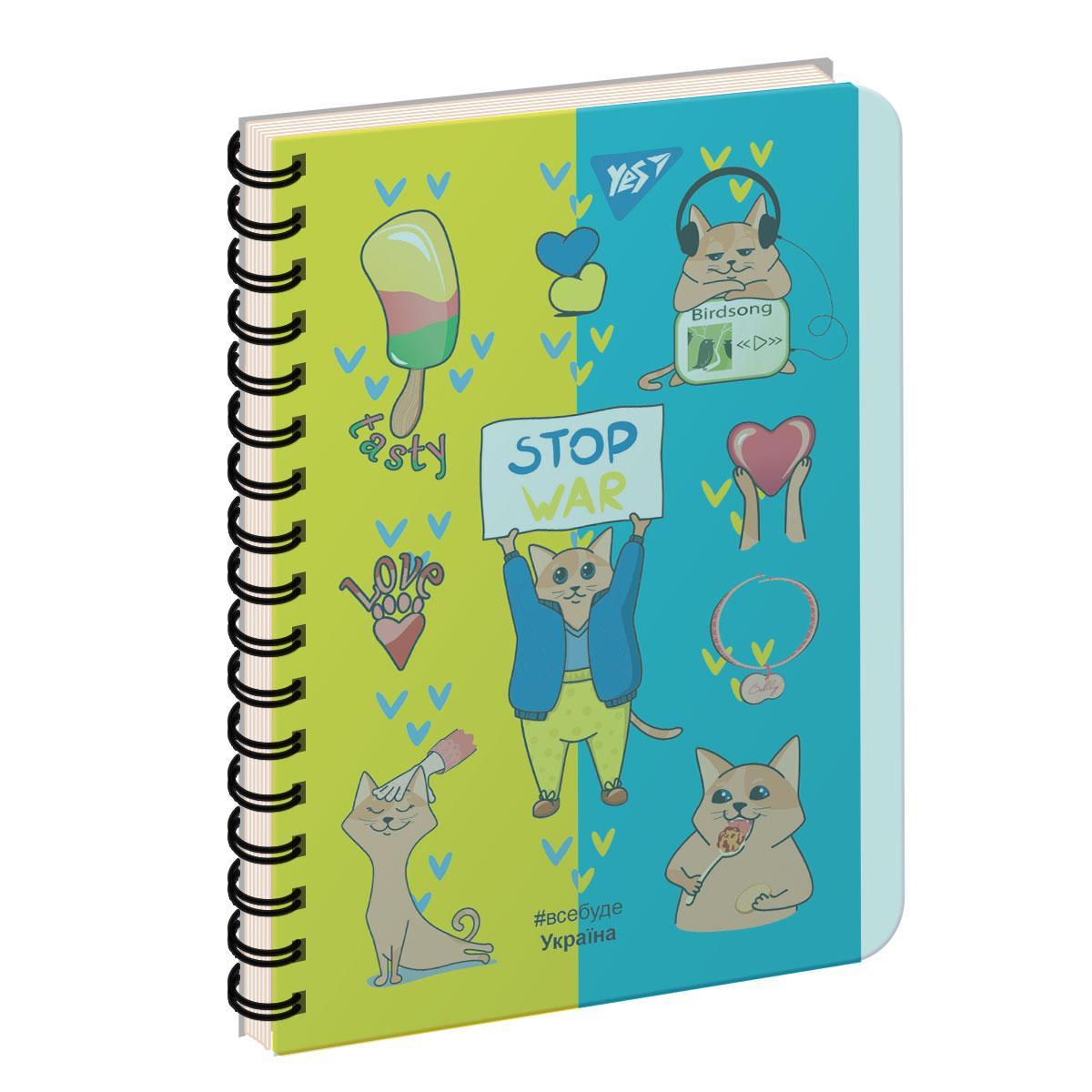 Зошит для записів YES Stop war В6 144 аркуша пластикова обкладинка