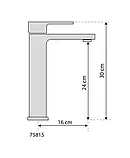 Змішувач для умивальника Fala RETRO Black 3 високий 75815, фото 2