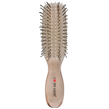 Щітка для волосся I Love My Hair "Русалочка" Mini 8 рядів, прозоро-горіхова S (1803 WALNUT)