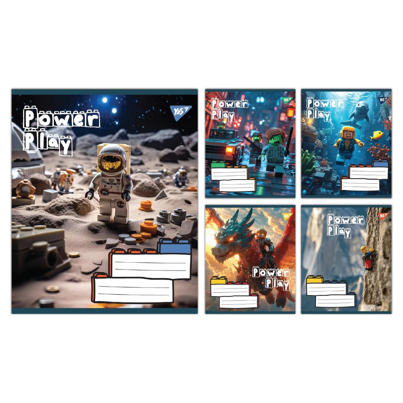 Зошит учнівський шкільний Yes Power Play А5 12 аркушів клітинка