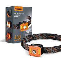 Налобний ліхтар світлодіодний 400Lm 5000K VIDEX VLF-H085-OR  8 режимів