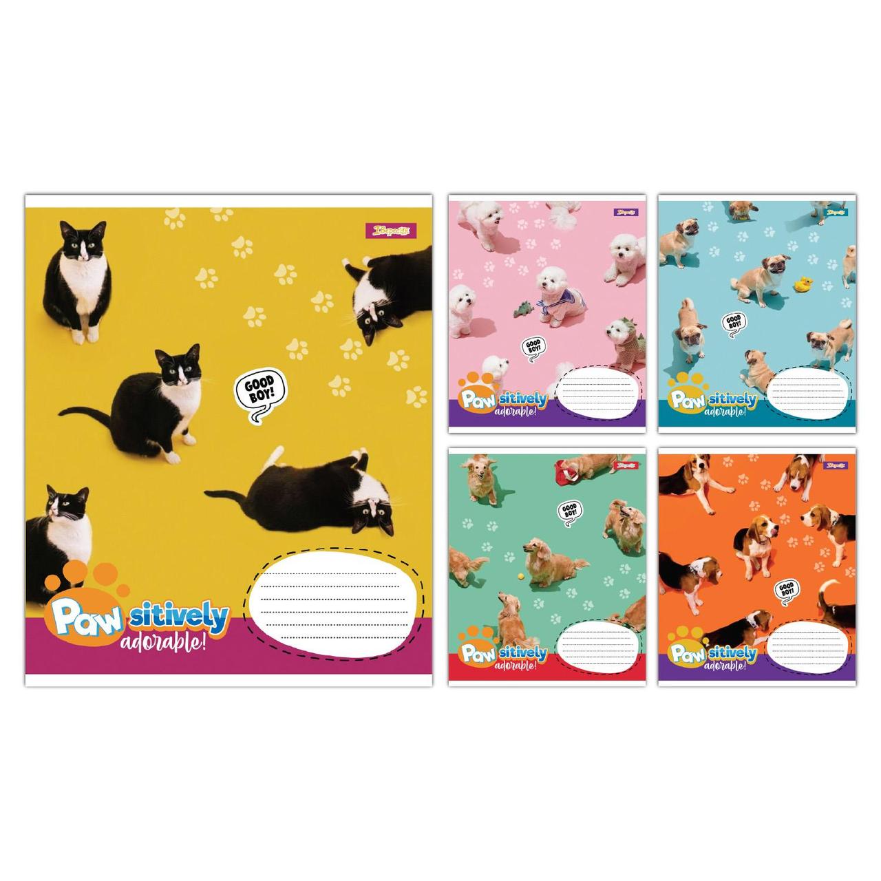 Зошит учнівський шкільний 1 Вересня Pawsitively А5 24 аркушів лінія