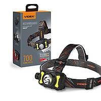 Налобний ліхтарик світлодіодний 5000K 700Lm VIDEX VLF-H147 9 режимів з білим/червоним світлом