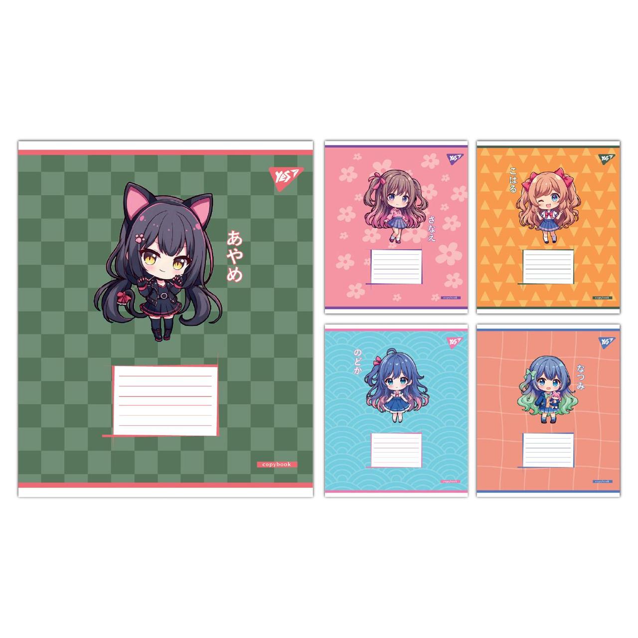 Зошит учнівський шкільний Yes Anime girls А5 12 аркушів лінія