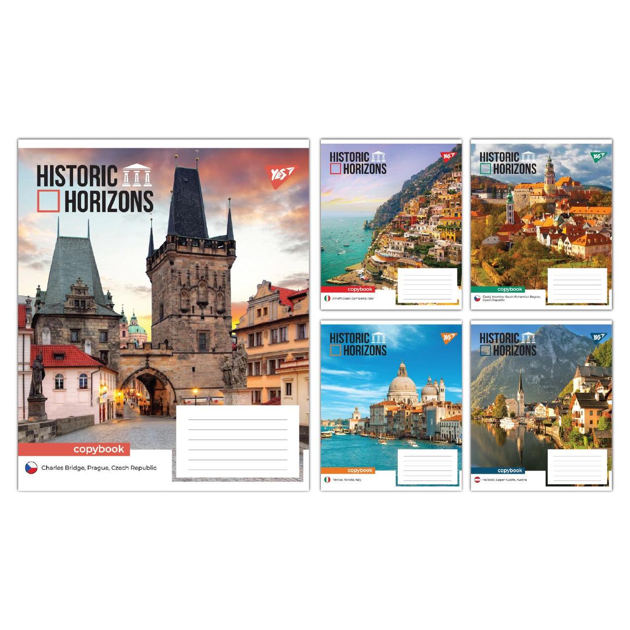 Зошит учнівський загальний Yes Historic Horizons А5 36 аркушів клітинка