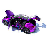 Машинка метал Tesla model Y електрокар фіолетова Тесла 1:24 відкр двері баг капот звук світло 19*6,5*8,5см (EL 81244), фото 5