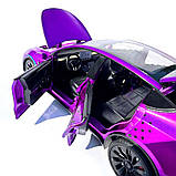 Машинка метал Tesla model Y електрокар фіолетова Тесла 1:24 відкр двері баг капот звук світло 19*6,5*8,5см (EL 81244), фото 7