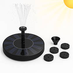 16см Садовий фонтан із сонячною панеллю + 6 насадок, Water Pump / Плаваючий Фонтан насос для дачі