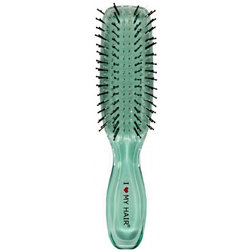 Щітка для волосся I Love My Hair "Русалочка" Mini, 9 рядів прозоро-зелена M (1801 GREEN)
