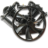 Блок поршневий двоступінчастий Profter ZT-2105 (1400 л/хв 13 Атм.) Голова компресорна, фото 3