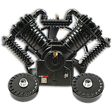 Блок поршневий двоступінчастий Profter ZT-2105 (1400 л/хв 13 Атм.) Голова компресорна, фото 5