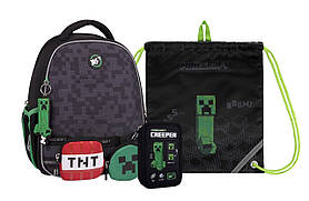 Шкільний набір YES H-100_Minecraft World (рюкзак, пенал, сумка) 115-130 см