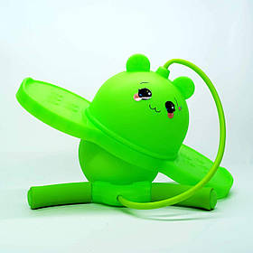 Дитячий джампінг «Ведмедик» C69767-1 зелений зі світлом — стрибун для активних ігор, до 30 кг