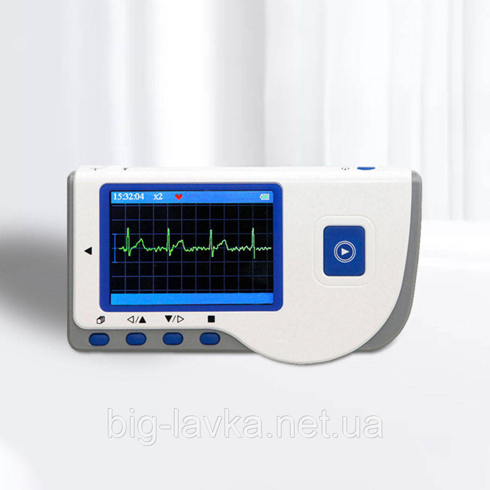 Ручний ЕКГ-монітор із РК-дисплеєм Easy ECG Білий, фото 1