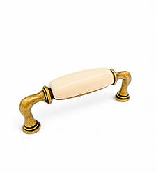 Ручка-скоба Decora Antico з керамікою UBK-0-01/FL антична бронза 96 мм