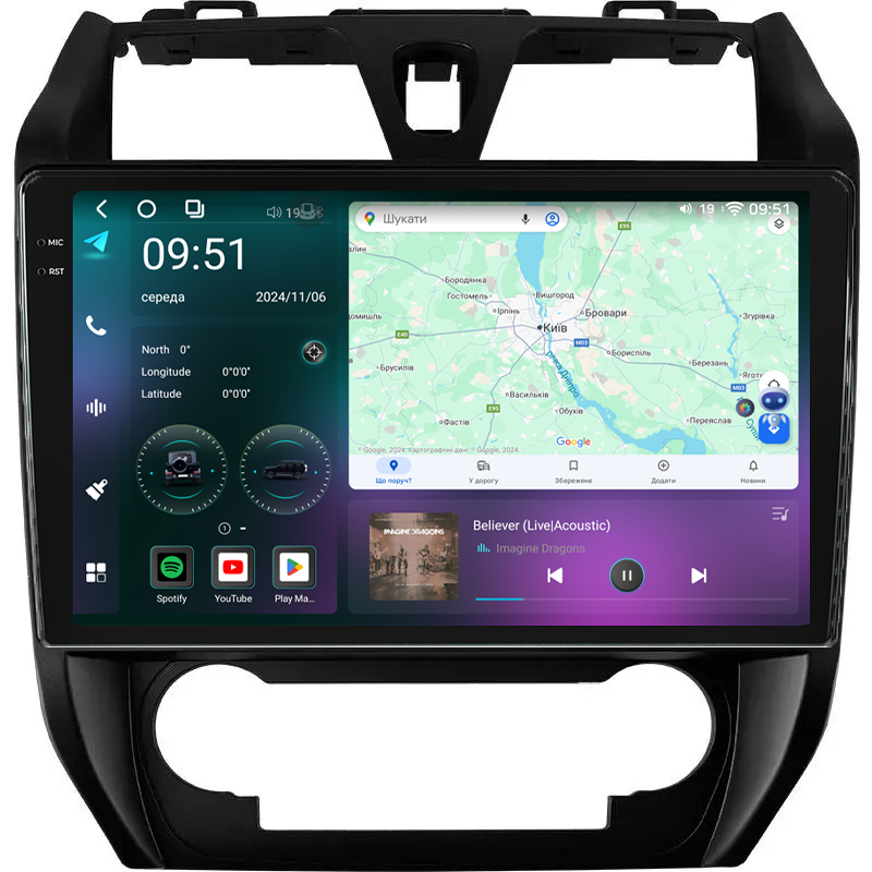 Штатная магнитола Mekede M7 Plus GEELY EMGRAND (2009-2016) CarPlay QleD