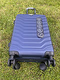 Валіза дорожня на колесах МАЛА S (ручна поклажа) 55х37х20см Wings PEA01 СИНІЙ, фото 4