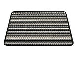 Ковролін на  гумовій основі чорний/білий/сірий MULTI STRIPE 6927, фото 8