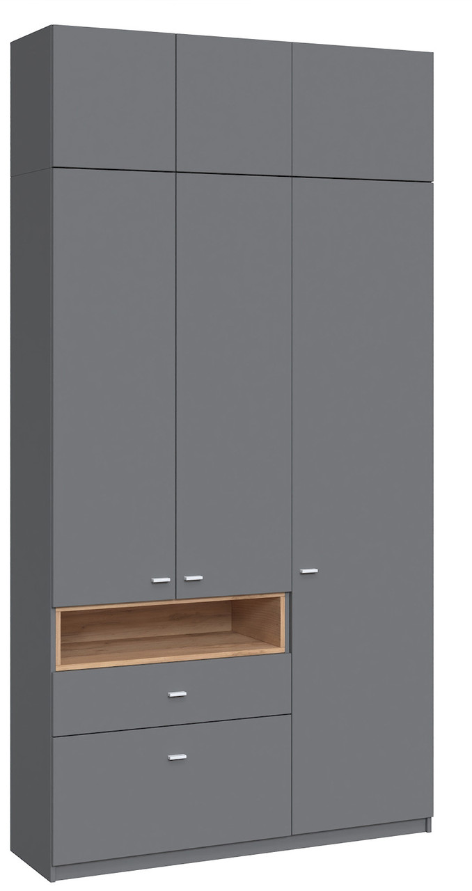 Шафа для речей з полицями та антресоллю (132 см х 37.6 см х 240 см) | Майстер Форм Тетріс, фото 1