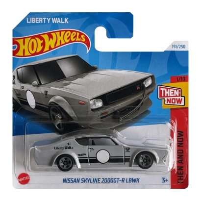 МАШИНКА БАЗОВА HOT WHEELS NISSAN SKYLINE 2000GT-R LBWK LIBERTY WALK THEN AND NOW 1:64 HTC65 GREY