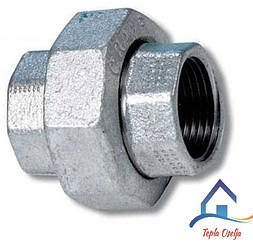 Американка чавунна оцинкована 1" (різьба внутрішня / внутрішня)