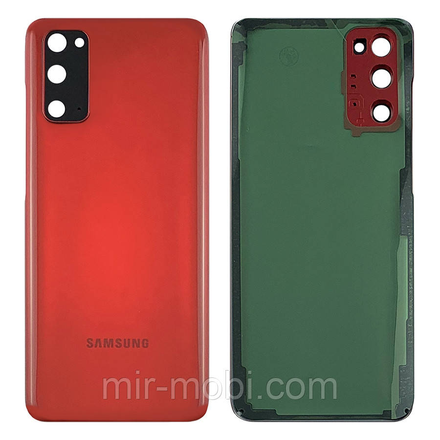 Задня кришка Samsung Galaxy S20 G980F (червона оригінал 100% зі склом камери)
