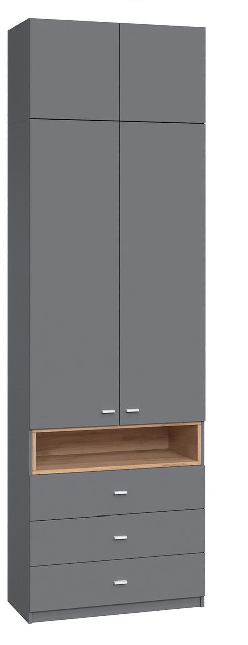 Сучасна шафа для коридору з антресоллю (79.8 см х 37.6 см х 240 см) | Майстер Форм Тетріс, фото 1