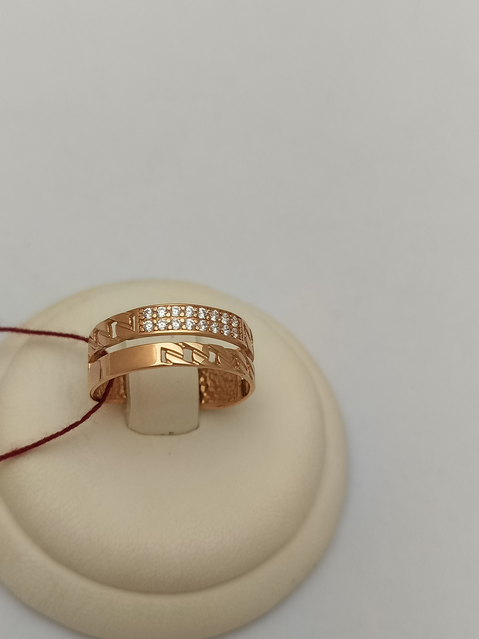 Золоте кільце з цирконієм, фото 1