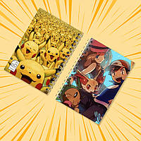 Блокнот А6 на пружині в клітинку 48 арк. Pokemon 007