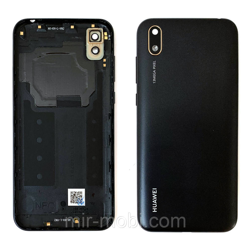 Задня кришка Huawei Honor 8S (чорна оригінал Китай зі склом камери)