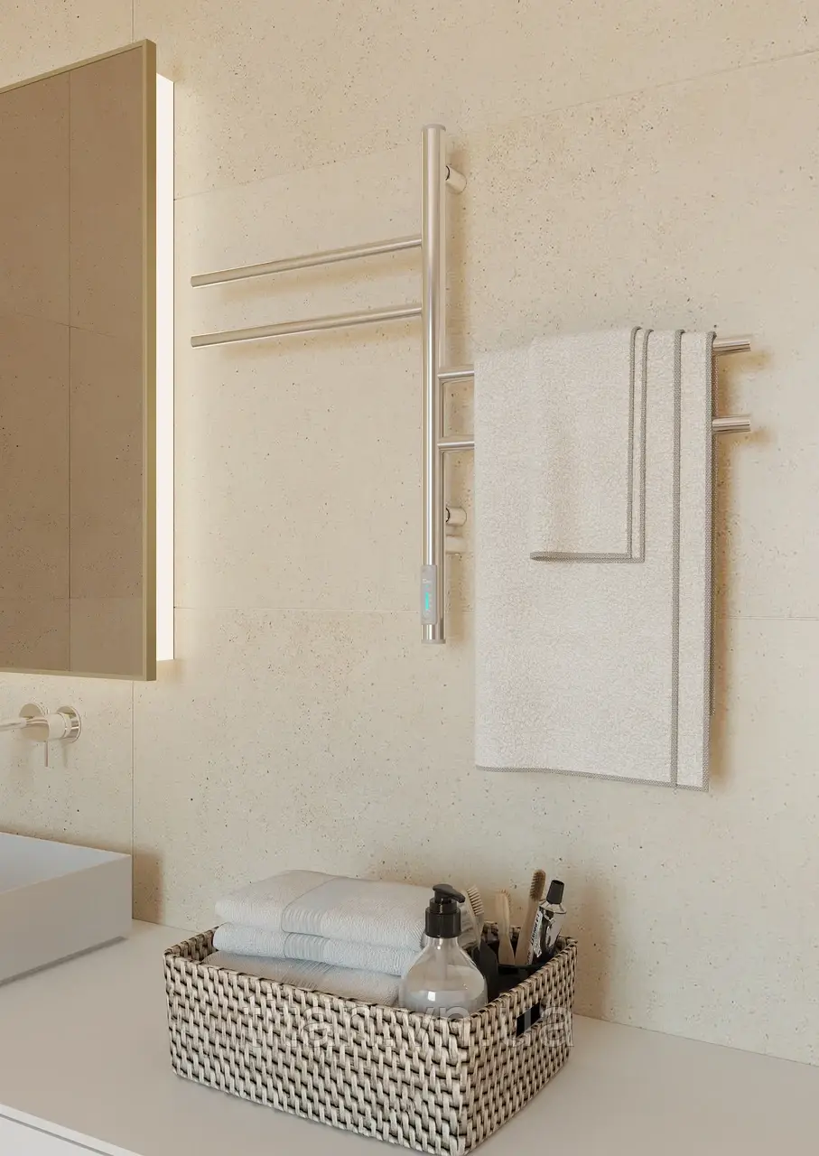 Електрична рушникосушарка Elna Вертикаль 4 Хром 600Х395мм