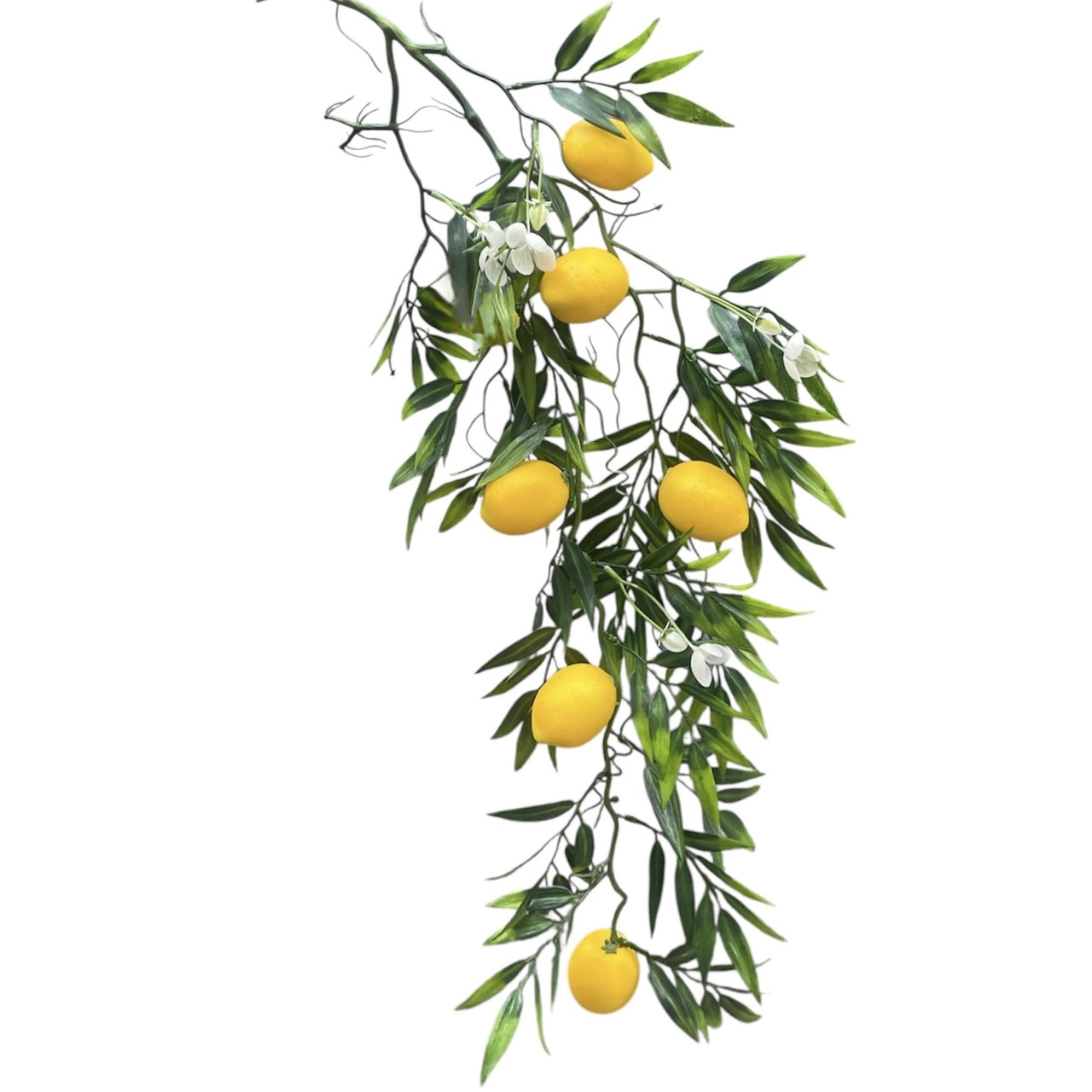 Штучна гілка декоративна з лимонами 85 см, фото 1