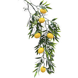 Штучна гілка декоративна з лимонами 85 см