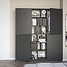 Висока шафа з полицями для одягу Шафи чотири двері для зберігання особистих речей 180 см з ламінованого ДСП, фото 5